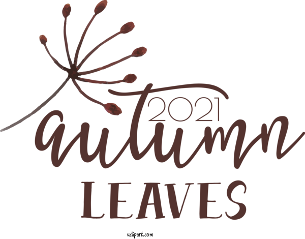 Free Nature Logo Calligraphy Line For Autumn Clipart Transparent Background