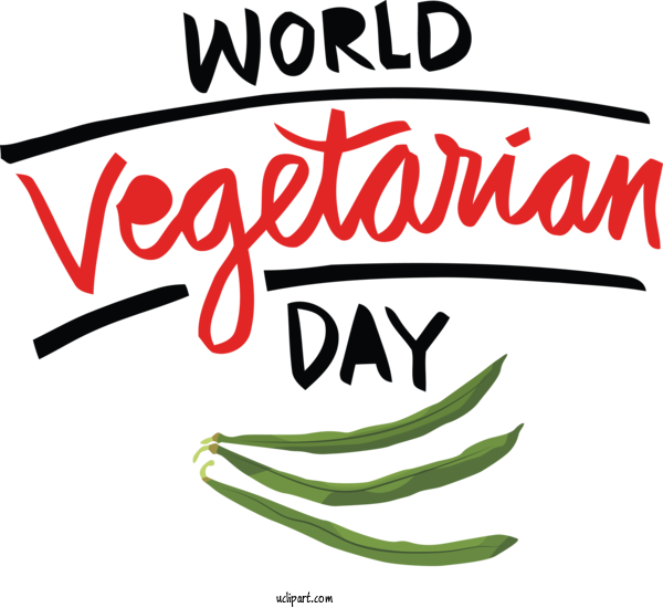 Free Holidays Logo Plant Line For World Vegetarian Day Clipart Transparent Background