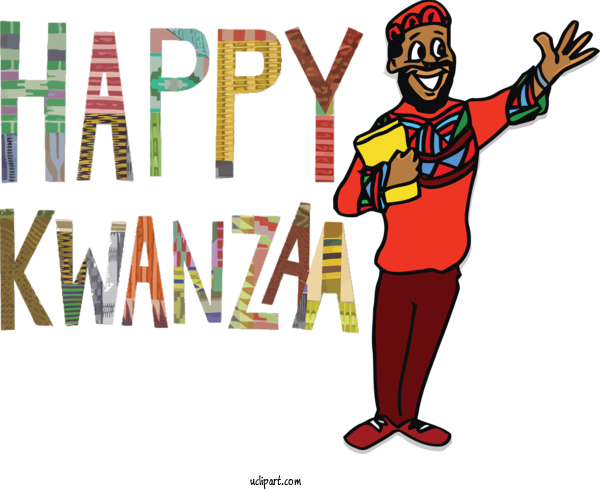 Free Holidays Design Cartoon Poster For Kwanzaa Clipart Transparent Background