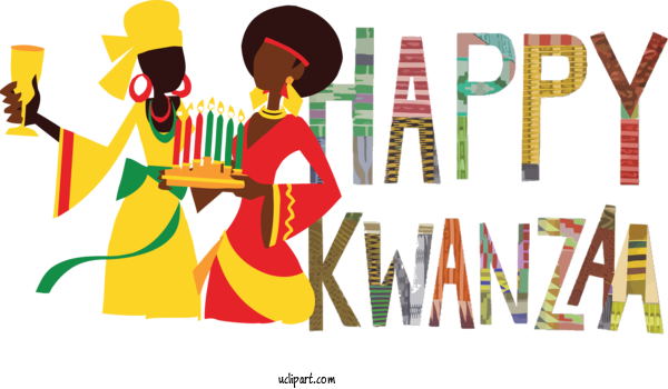 Free Holidays Design Cartoon Line For Kwanzaa Clipart Transparent Background