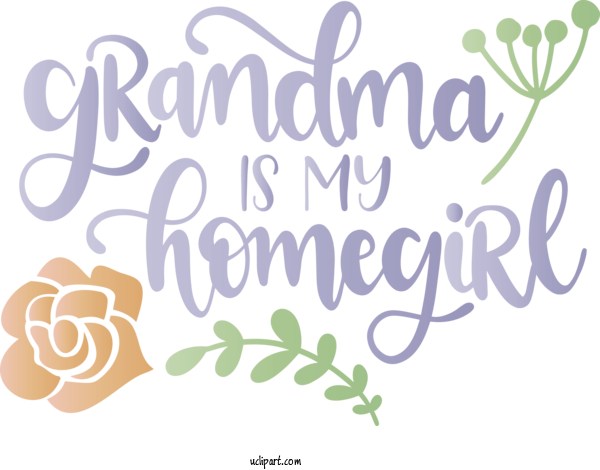 Free Holidays Logo Floral Design Line For Grandparents Day Clipart Transparent Background
