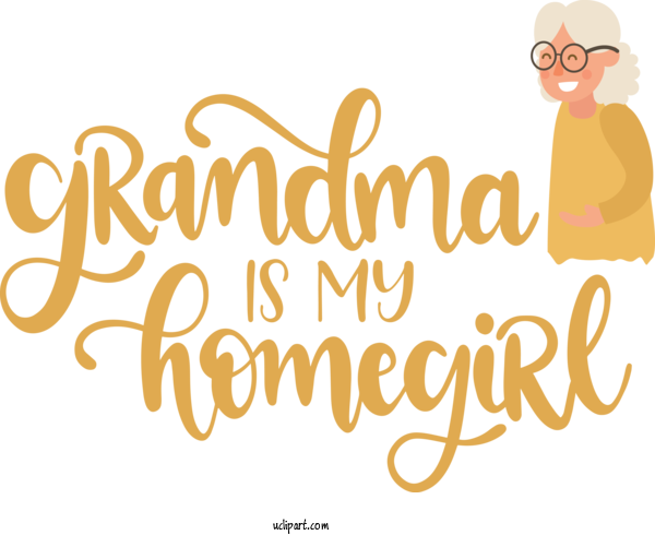 Free Holidays Logo Cartoon Yellow For Grandparents Day Clipart Transparent Background