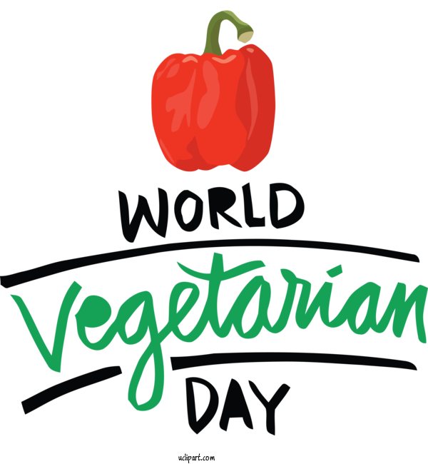 Free Holidays Logo Vegetable Fruit For World Vegetarian Day Clipart Transparent Background