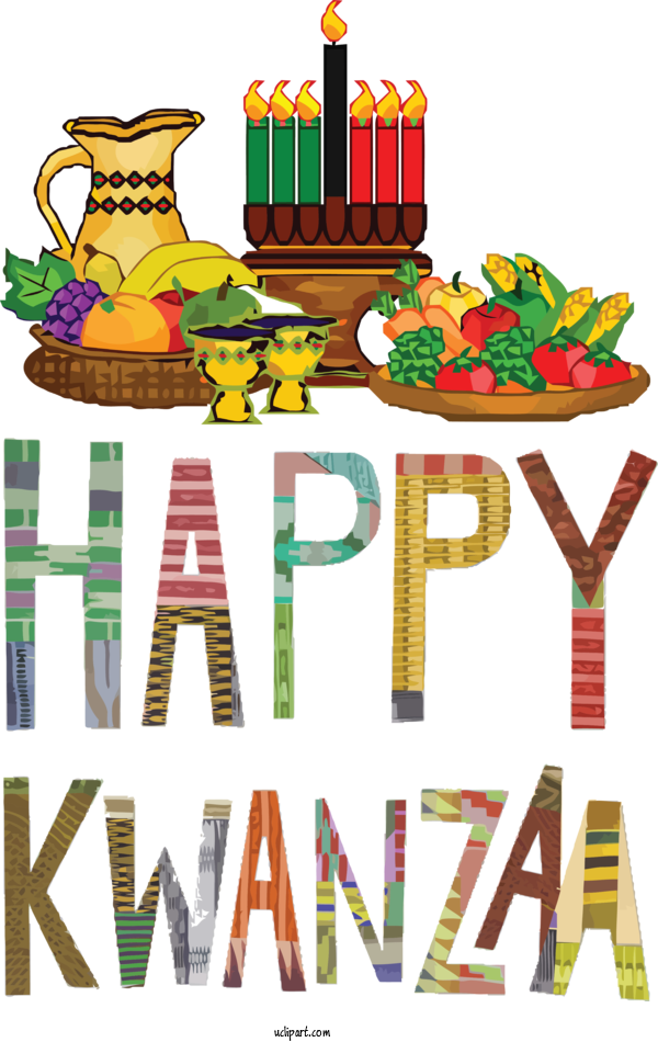 Free Holidays Cover Art Birthday Text For Kwanzaa Clipart Transparent Background
