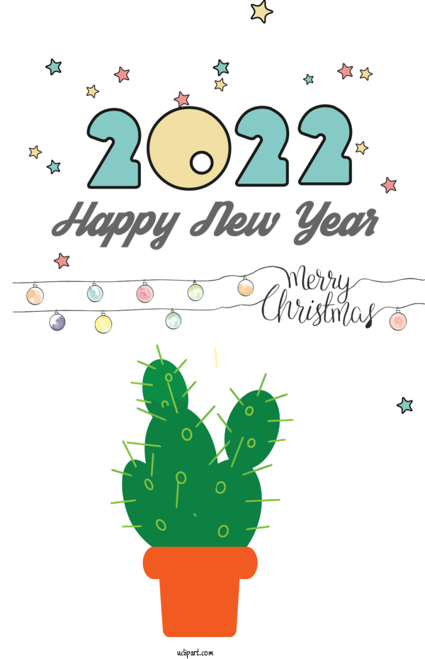 Free Holidays Leaf Flower Text For New Year 2022 Clipart Transparent Background