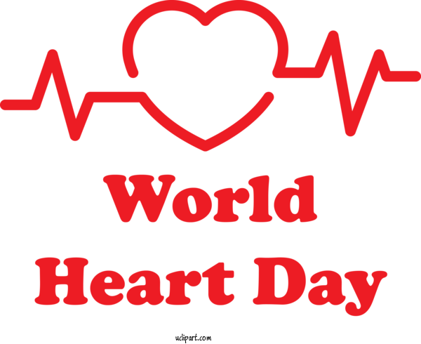 Free Holidays Logo M 095 Line For World Heart Day Clipart Transparent Background