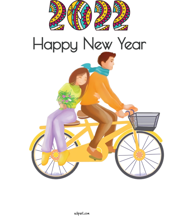 Free Holidays Bicycle Bicycle Frame Bicycle Wheel For New Year 2022 Clipart Transparent Background