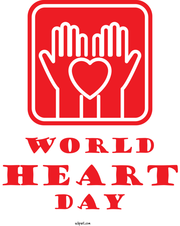 Free Holidays Logo Cartoon Health For World Heart Day Clipart Transparent Background