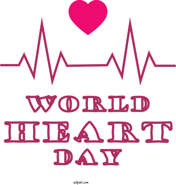 Free Holidays Logo Design Line For World Heart Day Clipart Transparent Background