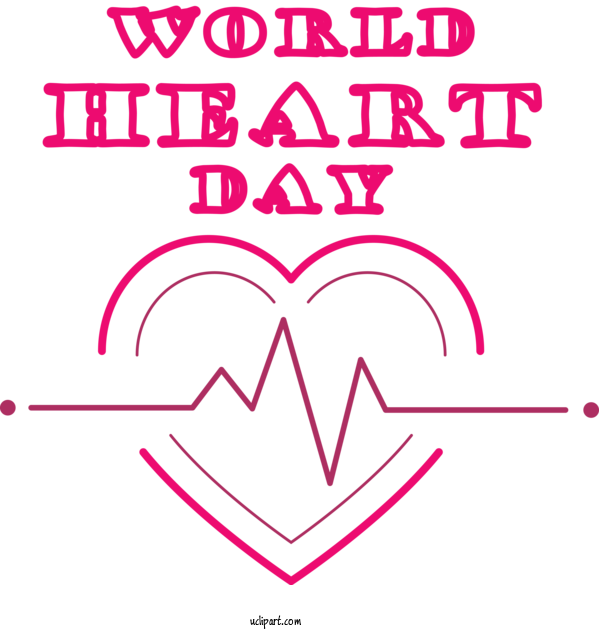 Free Holidays Design M 095 Line For World Heart Day Clipart Transparent Background