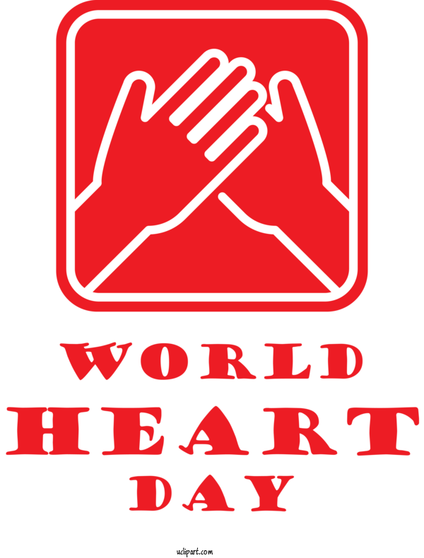 Free Holidays Logo Red Line For World Heart Day Clipart Transparent Background