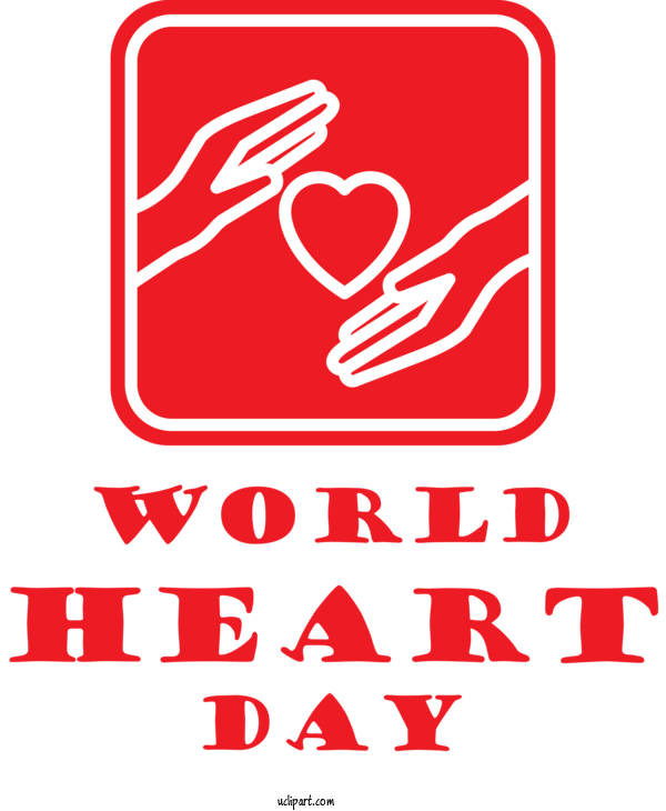 Free Holidays Logo Red Line For World Heart Day Clipart Transparent Background
