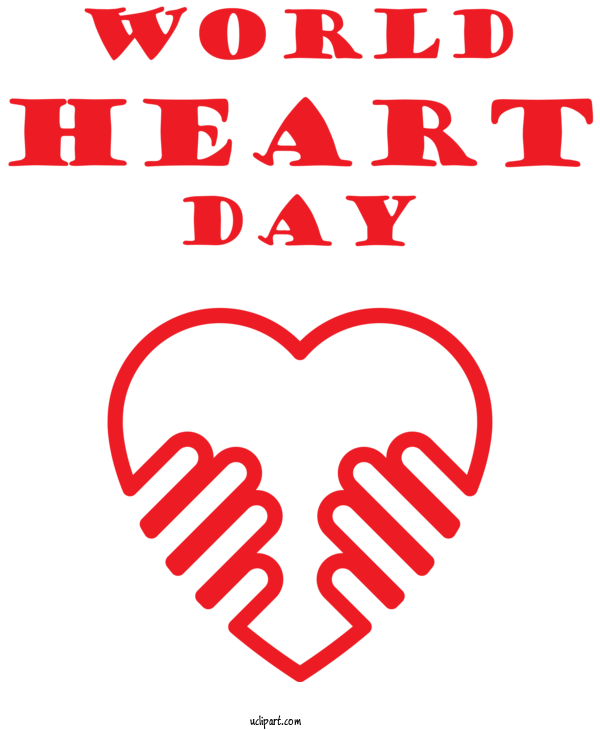 Free Holidays M 095 Red For World Heart Day Clipart Transparent Background