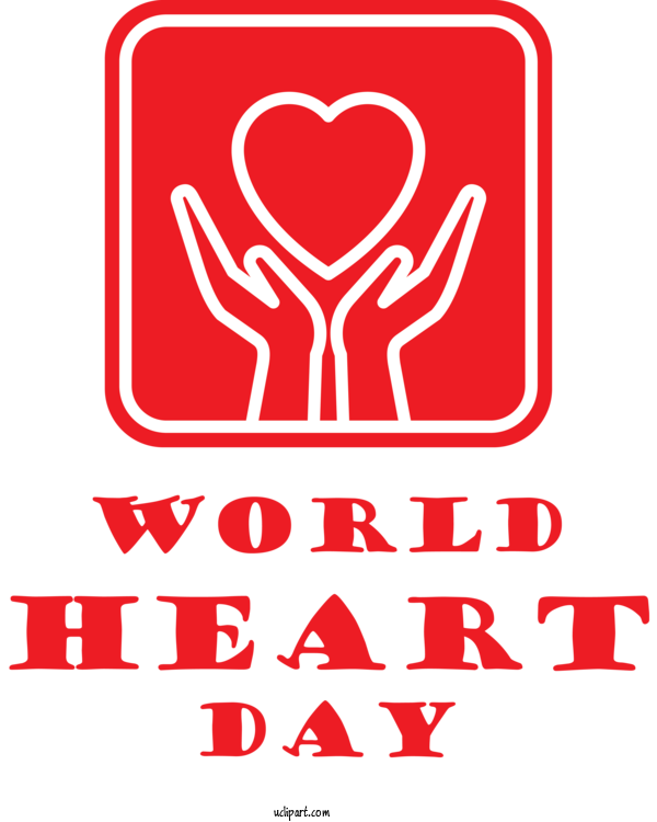 Free Holidays Logo M 095 Red For World Heart Day Clipart Transparent Background