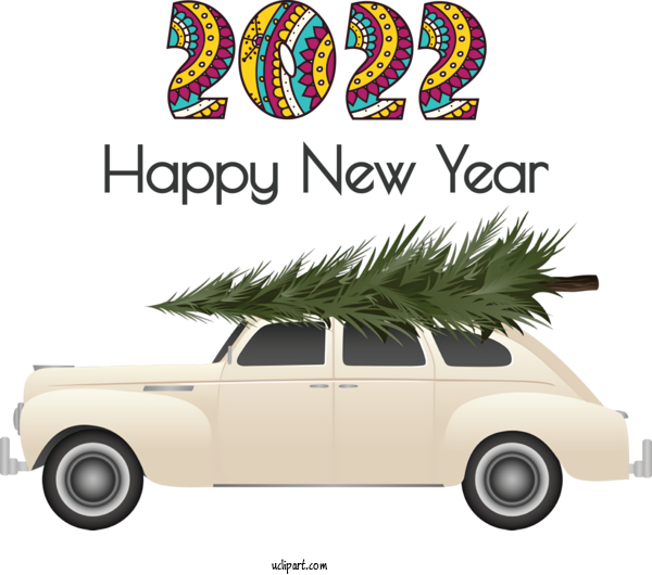 Free Holidays Mid Size Car Car Compact Car For New Year 2022 Clipart Transparent Background