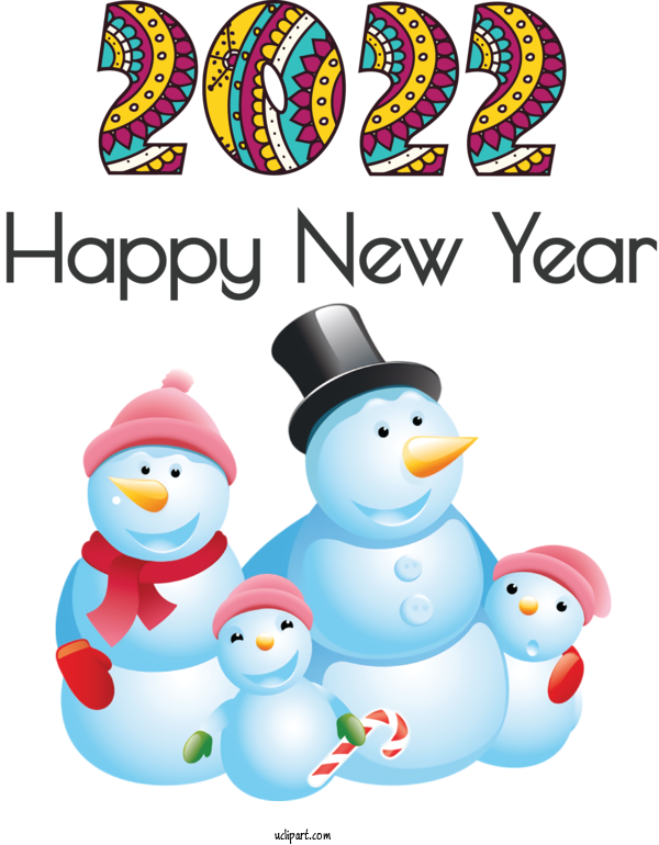 Free Holidays Birthday Greeting Card GIF For New Year 2022 Clipart Transparent Background