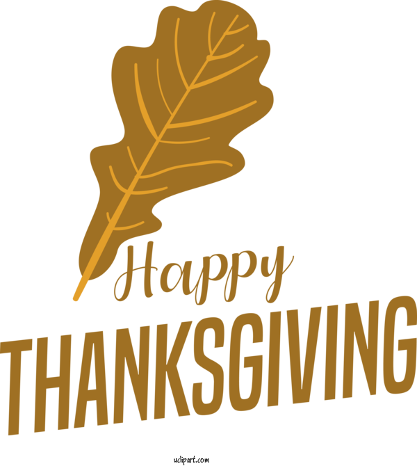 Free Holidays Logo Leaf Font For Thanksgiving Clipart Transparent Background