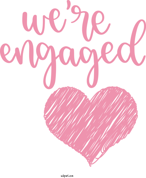 Free Occasions M 095 Line Valentine's Day For Get Engaged Clipart Transparent Background