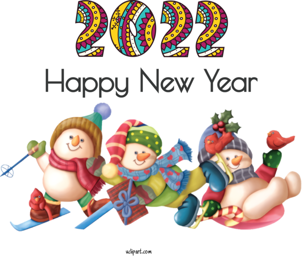 Free Holidays Christmas Day Snowman Holiday For New Year 2022 Clipart Transparent Background