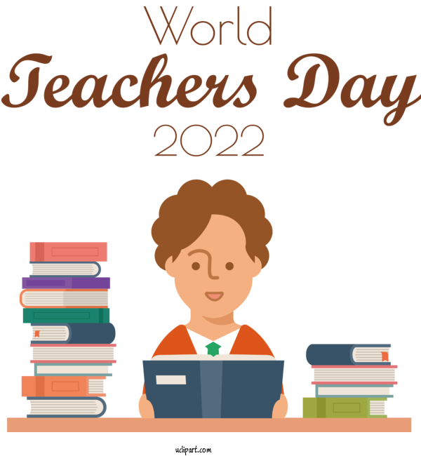 Free Holidays World Teacher's Day Cartoon Learning For Teachers Day Clipart Transparent Background