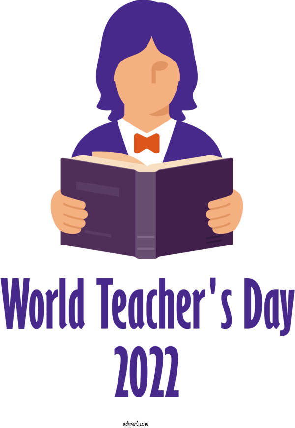 Free Holidays Reading Text For Teachers Day Clipart Transparent Background