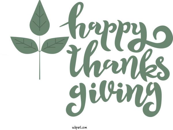 Free Holidays Logo Font Leaf For Thanksgiving Clipart Transparent Background