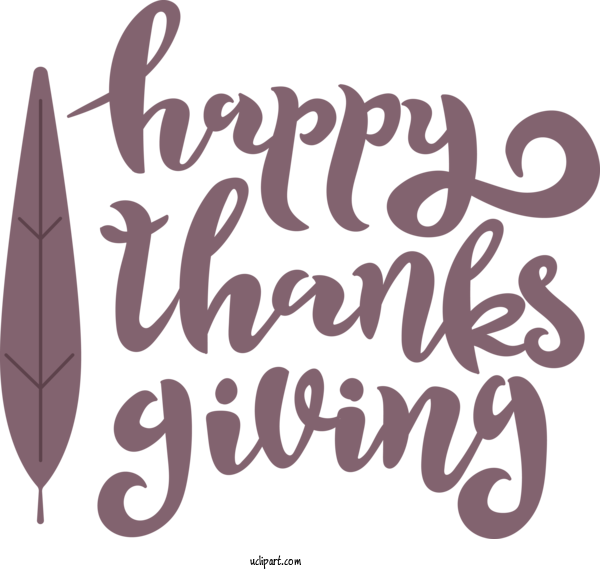 Free Holidays Logo Calligraphy Design For Thanksgiving Clipart Transparent Background