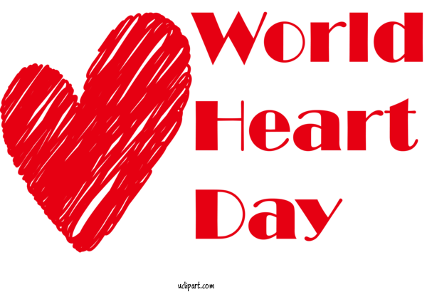 Free Holidays 095 N Red Line For World Heart Day Clipart Transparent Background