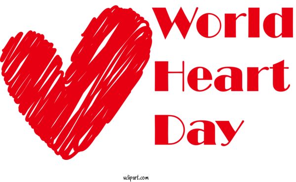 Free Holidays Logo 095 N Heart For World Heart Day Clipart Transparent Background