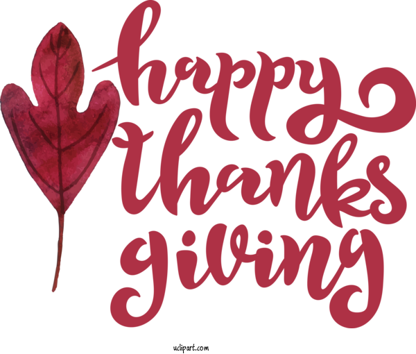 Free Holidays Logo Font 095 N For Thanksgiving Clipart Transparent Background