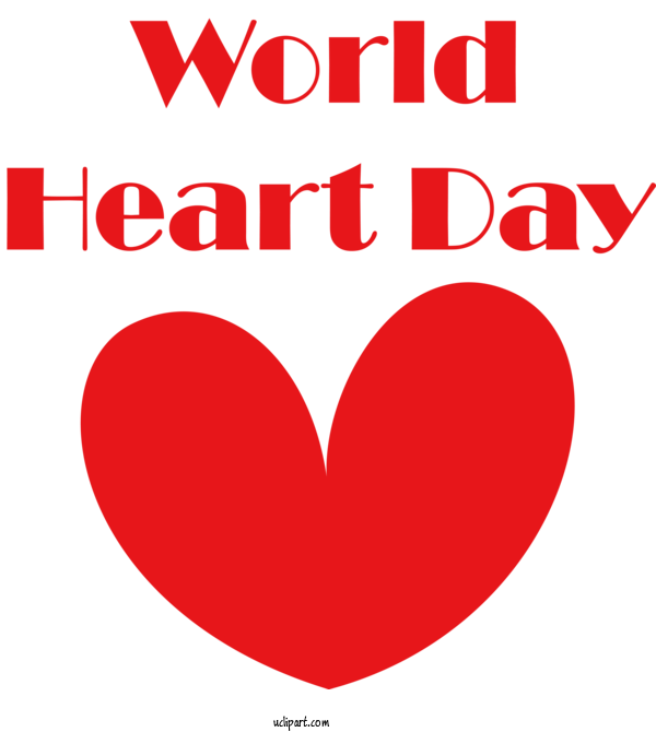 Free Holidays 095 N Heart Red For World Heart Day Clipart Transparent Background