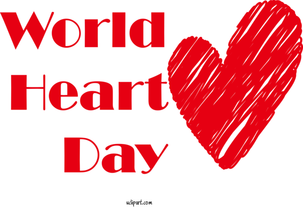 Free Holidays Logo Font 095 N For World Heart Day Clipart Transparent Background