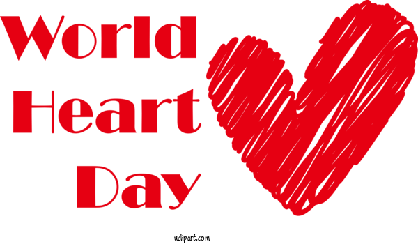 Free Holidays Logo Font 095 N For World Heart Day Clipart Transparent Background