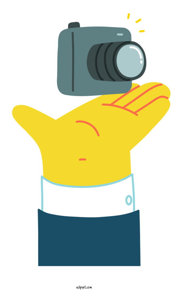 Free Life Cartoon Yellow Headgear For Camera Clipart Transparent Background