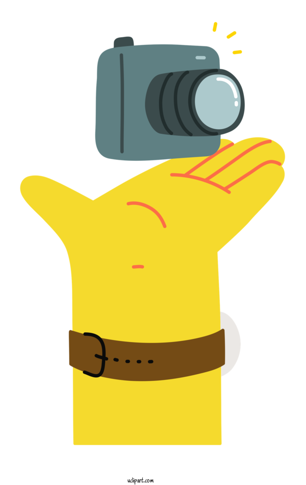 Free Life Yellow Font Cartoon For Camera Clipart Transparent Background