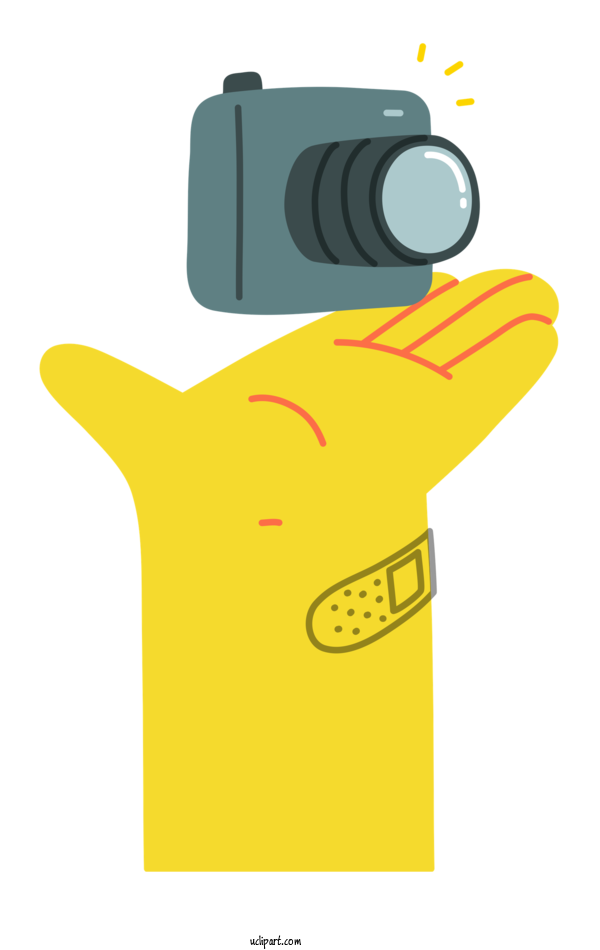 Free Life Logo Cartoon Yellow For Camera Clipart Transparent Background