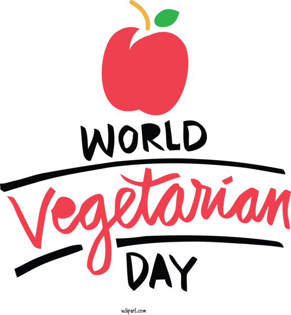 Free Holidays Logo Line Fruit For World Vegetarian Day Clipart Transparent Background