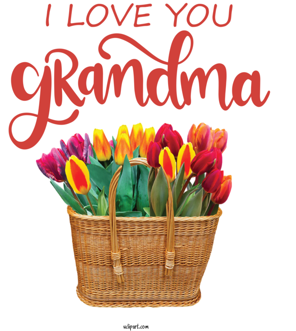 Free Holidays Floral Design Gift Basket Cut Flowers For Grandparents Day Clipart Transparent Background