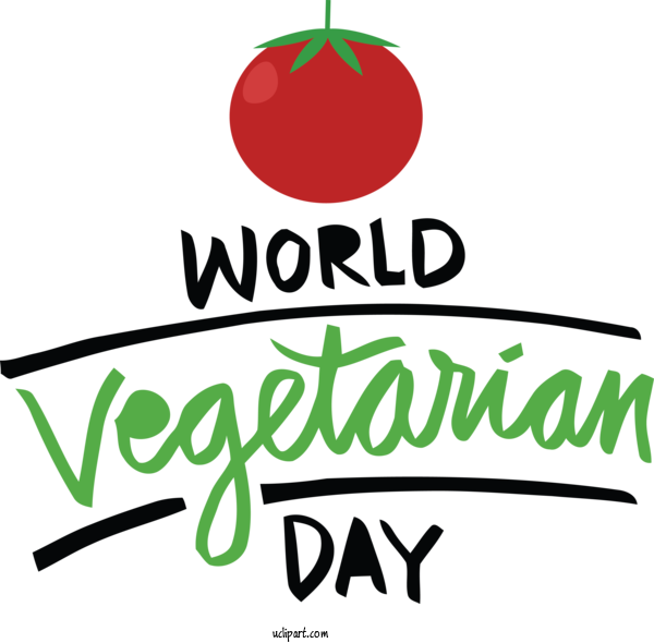 Free Holidays Logo Plant Line For World Vegetarian Day Clipart Transparent Background