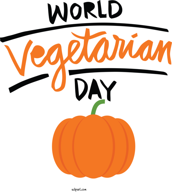 Free Holidays Pumpkin Vegetable Fruit For World Vegetarian Day Clipart Transparent Background