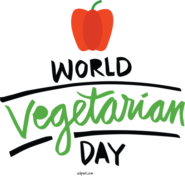 Free Holidays Logo Flower Line For World Vegetarian Day Clipart Transparent Background