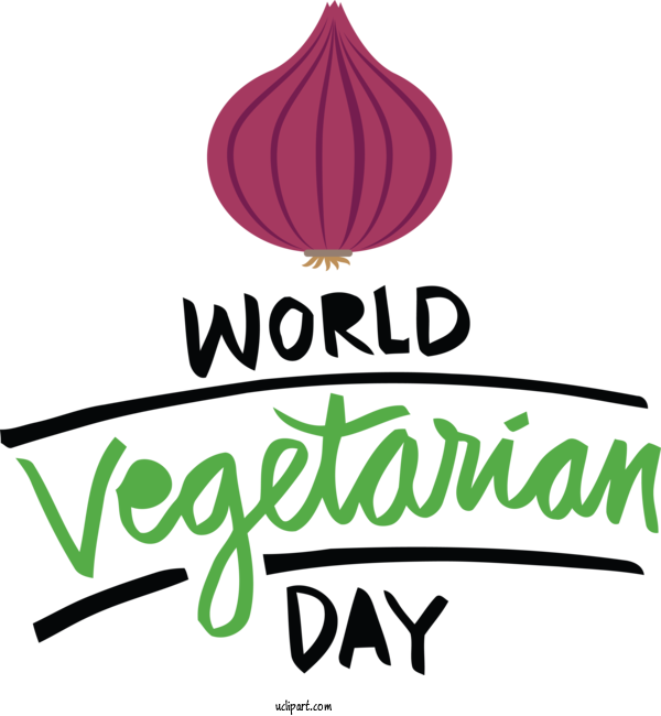 Free Holidays Logo Design Flower For World Vegetarian Day Clipart Transparent Background
