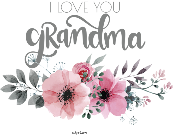 Free Holidays Floral Design Flower Rose Family For Grandparents Day Clipart Transparent Background