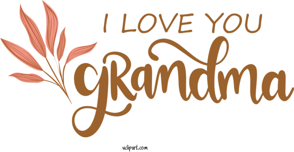 Free Holidays Logo Calligraphy Line For Grandparents Day Clipart Transparent Background