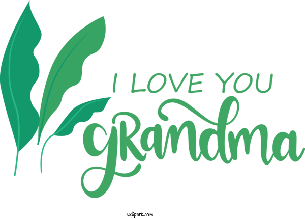 Free Holidays Logo Leaf Font For Grandparents Day Clipart Transparent Background