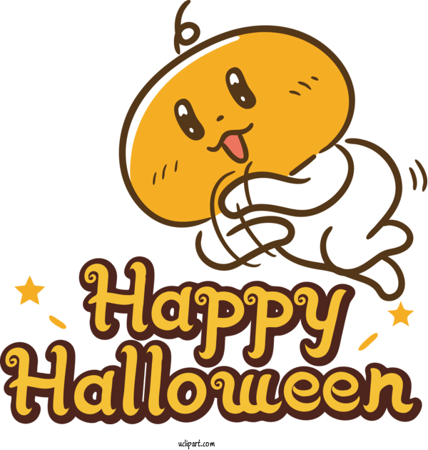 Free Holidays Smiley Happiness Cartoon For Halloween Clipart Transparent Background