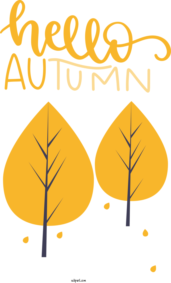 Free Nature Leaf Plant Stem Yellow For Autumn Clipart Transparent Background
