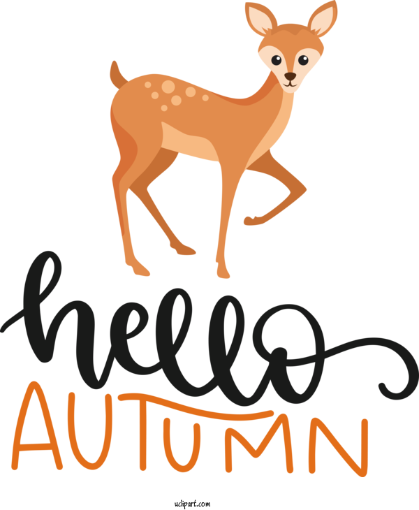 Free Nature Deer Cartoon Animal Figurine For Autumn Clipart Transparent Background
