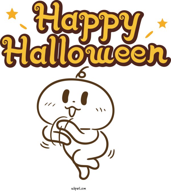 Free Holidays Cartoon Happiness Smiley For Halloween Clipart Transparent Background