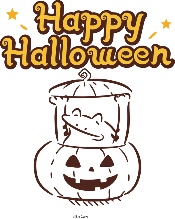 Free Holidays Cartoon Line Meal For Halloween Clipart Transparent Background
